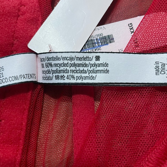 NWT Victoria's Secret lipstick red lace Wicked unlined lace-up corset top XXL - Picture 8 of 8